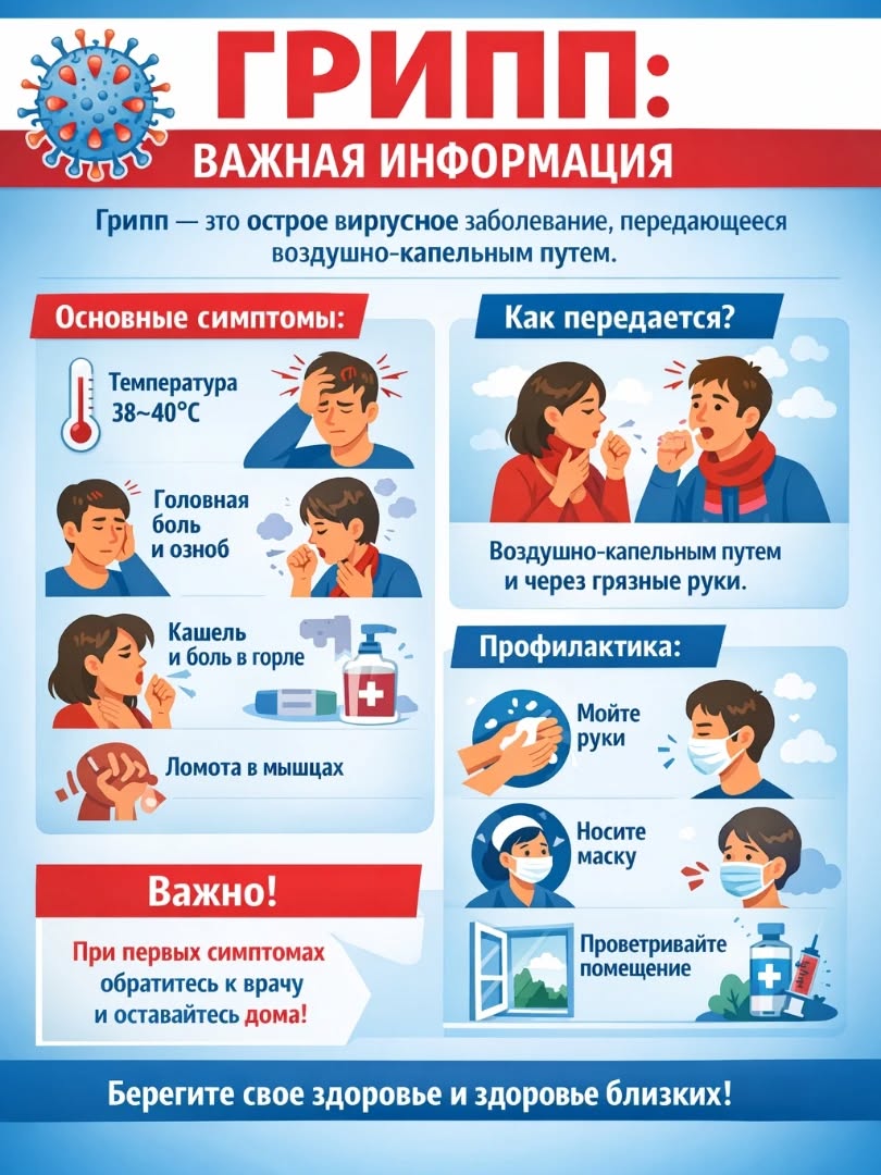 ГРИПП: ВАЖНАЯ ИНФОРМАЦИЯ